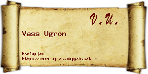 Vass Ugron névjegykártya