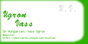 ugron vass business card